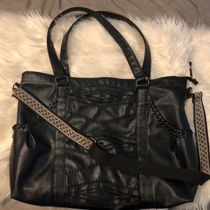 Extra large black tote